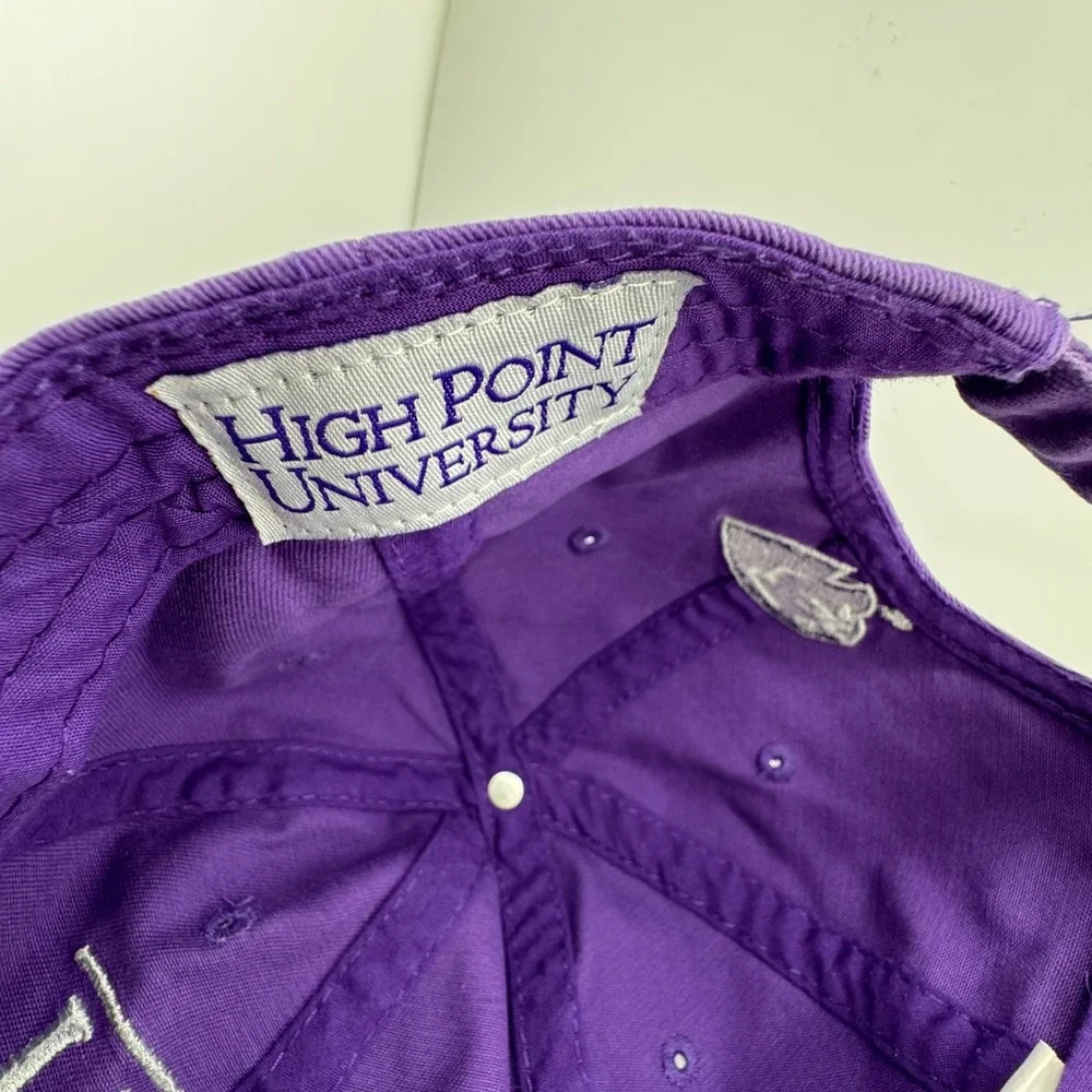 High Point University HPU Baseball Cap Hat Purple One Size Good Embroidered Logo